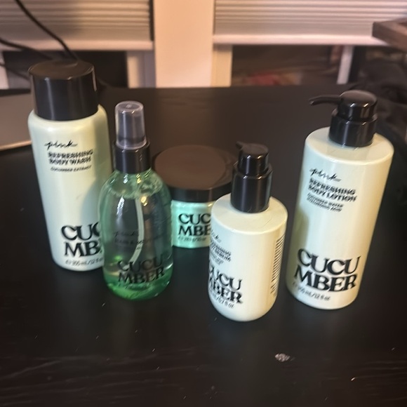 Victoria Secret Pink Cucumber Body Care Set of 5 - Picture 3 of 6